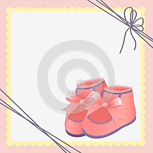 Cute template for baby card
