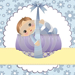 Cute template for baby card