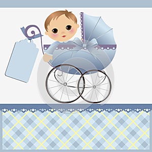 Cute template for baby card