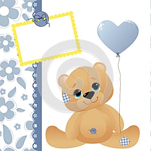 Cute template for baby card