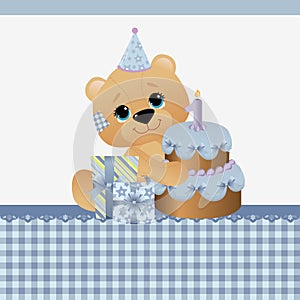 Cute template for baby card