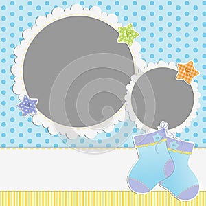 Cute template for baby's card