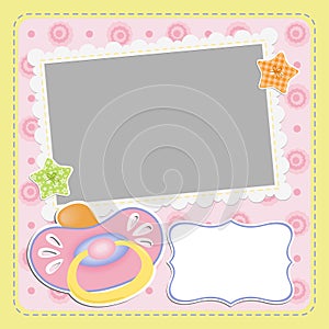 Cute template for baby's card