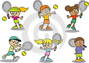 Cute tennis Kids