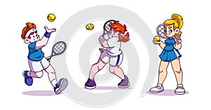 Cute tennis player or coach character