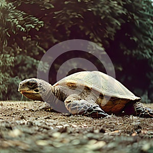 Cute terrestrial turtle