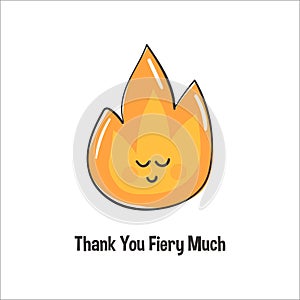 Cute thanksgiving card thank you fiery very much