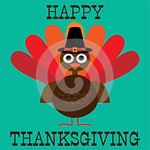 Cute thanksgiving turkey graphic