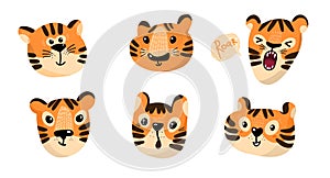 Cute tiger cartoon. Tiger is symbol of 2022 New year