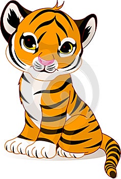 Cute tiger cub