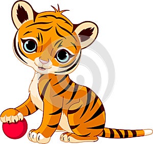 Cute tiger cub