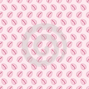 Cute Tiny Pink Polka Dot Seashells on Pale Pink Seamless Pattern Background