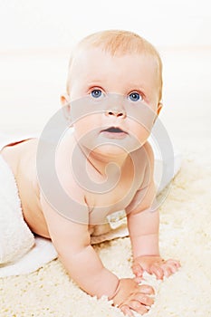 Cute toddler with blue eyes