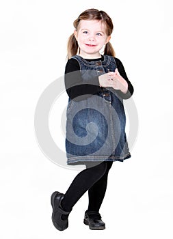 Cute toddler girl with hands folded