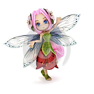 Cute toon fairy posing