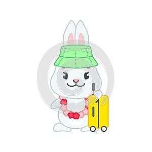 Cute tourist bunny