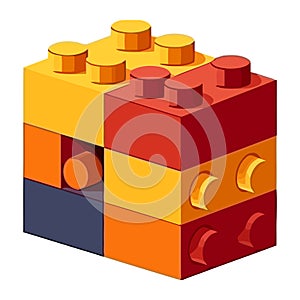 Cute toy brick block for childhood fun