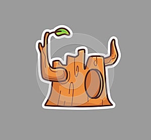 cute tree trunk hole. cartoon object concept Isolated illustration. Flat Style suitable for Sticker Icon Design Premium Logo