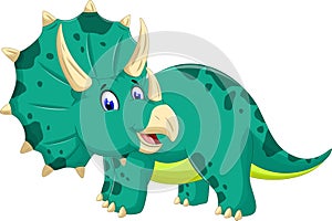 Cute Triceratops cartoon posing