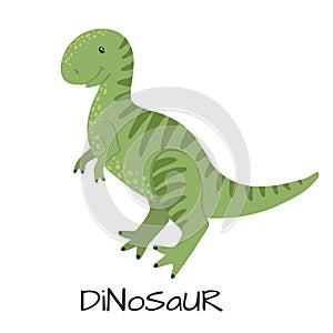 Cute Tyrannosaur dinosaur isolated on white background