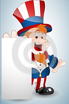 Cute Uncle Sam Banner