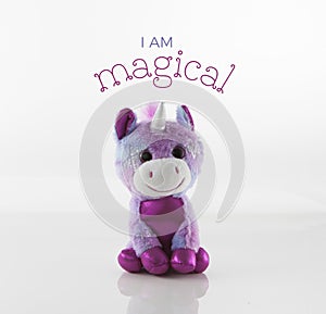 Cute Unicorn Toy with text