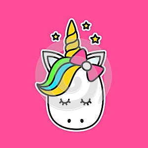 Cute unicorn vector