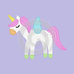 Cute unicorn vector illustration