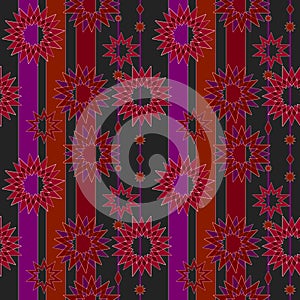 Cute unusual seamless geometric stras pattern in red