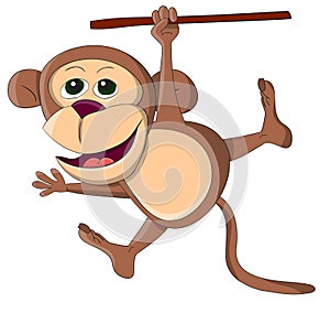 Cute unusual vector monkey