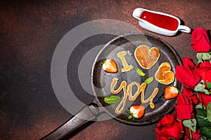 Cute Valentine pancakes