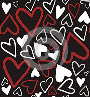 cute valentine seamless pattern. valentine's day vector illustration with hearts