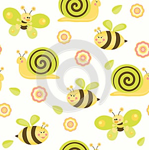 Cute vector baby background. Cartoon children pattern.