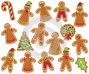 Cute Vector Collection and Gingerbread Men, Women