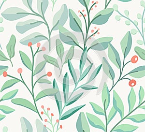 Cute vector floral seamless pattern. Colorful flowers background. Trendy repeat texture for fashion print, wallpaper or fabric.
