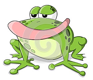 Cute vector frog
