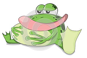 Cute vector full frog
