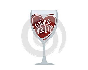 Cute vector with a glass of wine