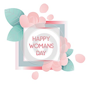 Cute vector illustration flat style with gradients, International women`s day on March 8.