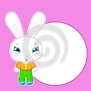 Cute vector kawaii bunny