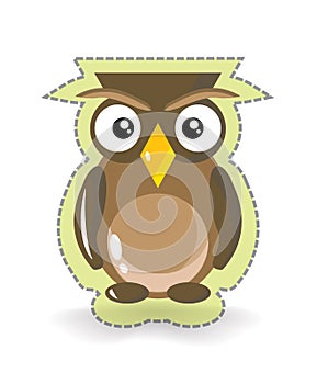 Cute Vector Owl Sticker