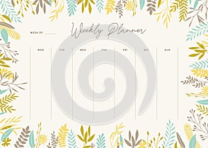 Vector planner template.