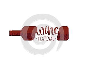 Cute vector of wine festival lettering