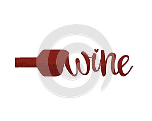 Cute vector of wine lettering