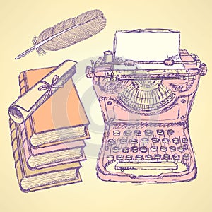 Cute vector writter set