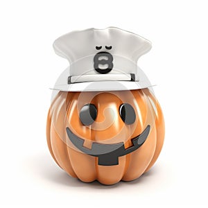 Cute Veterans Day Jackolantern 3d Render With Doctor Hat