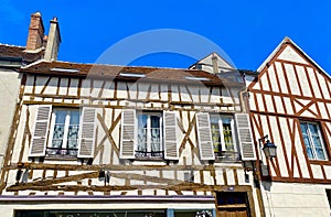 A cute view of the charming little town of Provins in France