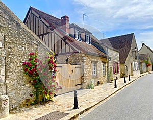 A cute view of the charming little town of Provins in France