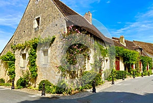 A cute view of the charming little town of Provins in France