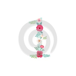 Cute vintage number one with flowers